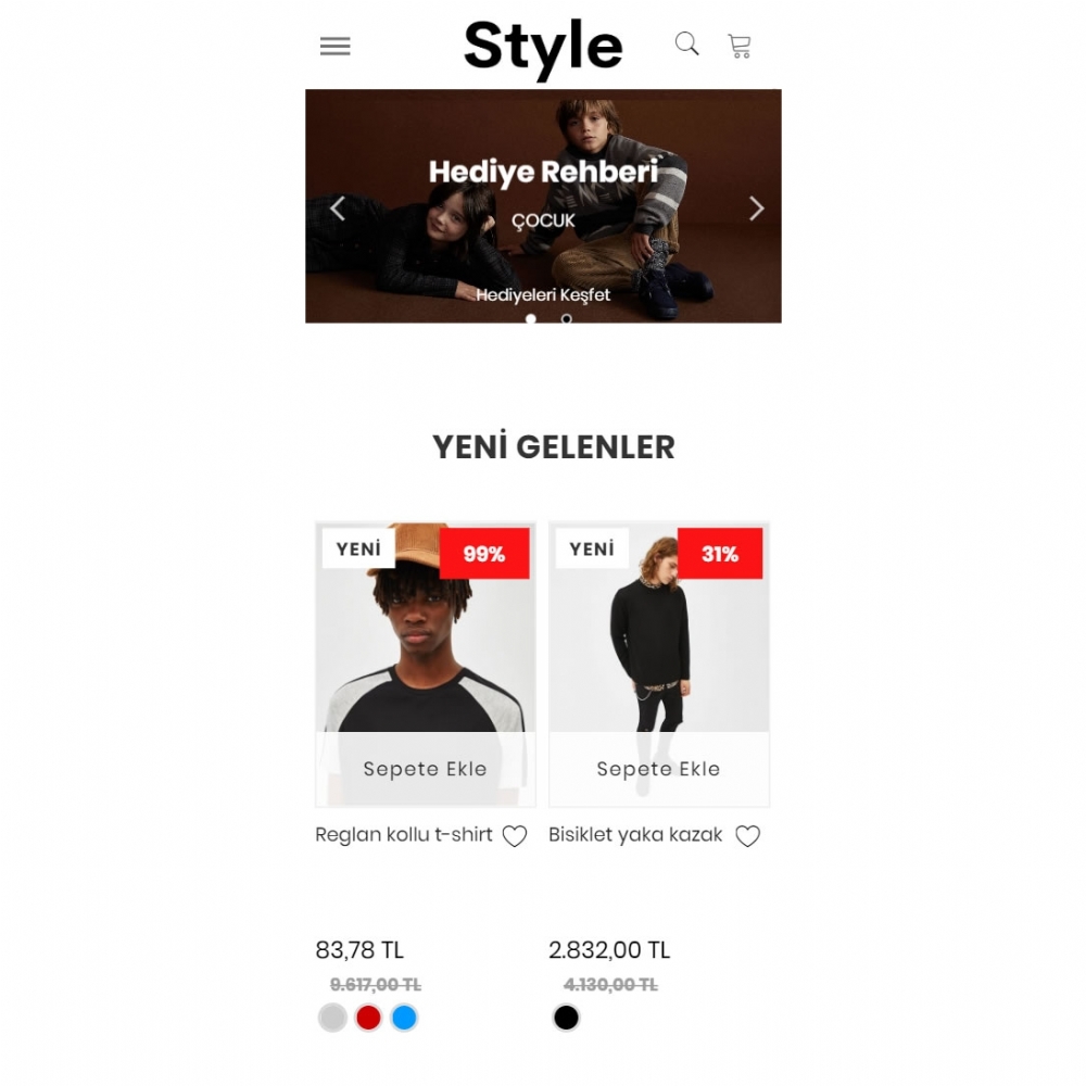 Giyim | Style E-Ticaret Teması | Style | kıyafet, giysi, takım elbise, giyim, aksesuar, çanta, ayakkabı, suit takım, suit gömlek, kravat, çorap, ceket, pantolon,  kemer, kaban, yelek, polo yaka, slim fit, büyük beden, erkek giyim, kadın giyim | 